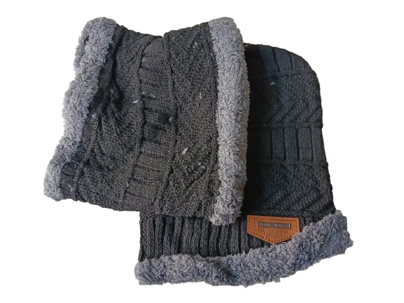 Winter Cap & Muffler for Men & Women| Beanie Cap| 1 Set|